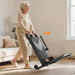 Moventiax Electric Chair Lift with Large Wheels, Ultra-Compact Chair Lift T-Stabilized Base